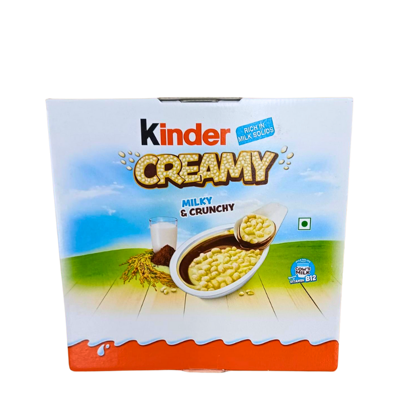 Kinder Creamy Milky & Crunchy 48 Stk. - Leckeres Kindersnack für Kinder zum Preis von 0,74€ pro Stück