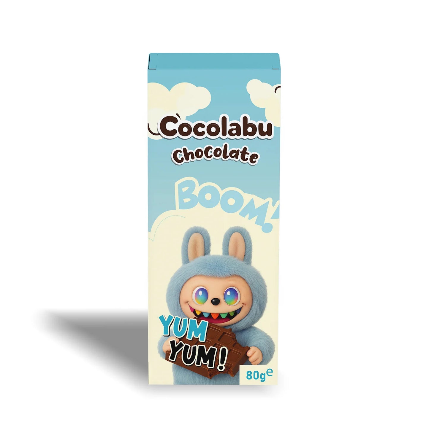 Cocolabu Chocolate Boom! Yum Yum! – Weiße Schokolade Angel Hair mit Pistaziencremefüllung 80 g( 48 Stk.)/ Stückpreis: 1,99 €