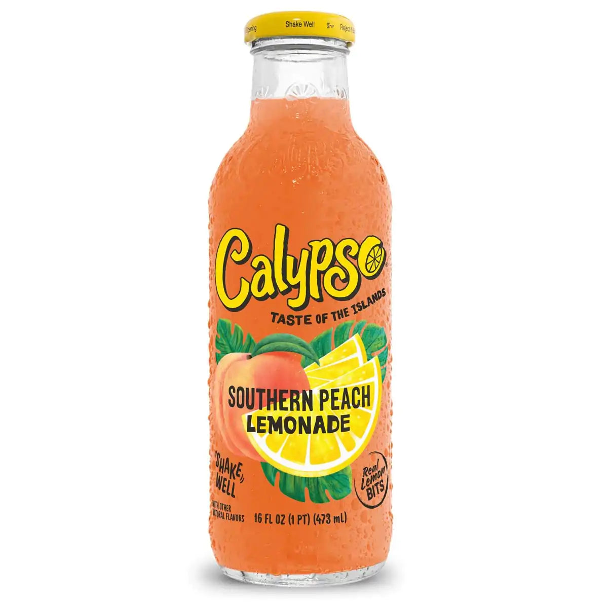 Calypso Southern Peach Lemonade 473ml - Erfrischendes Getränk (24 Stk.) / Stückpreis: 1,75€