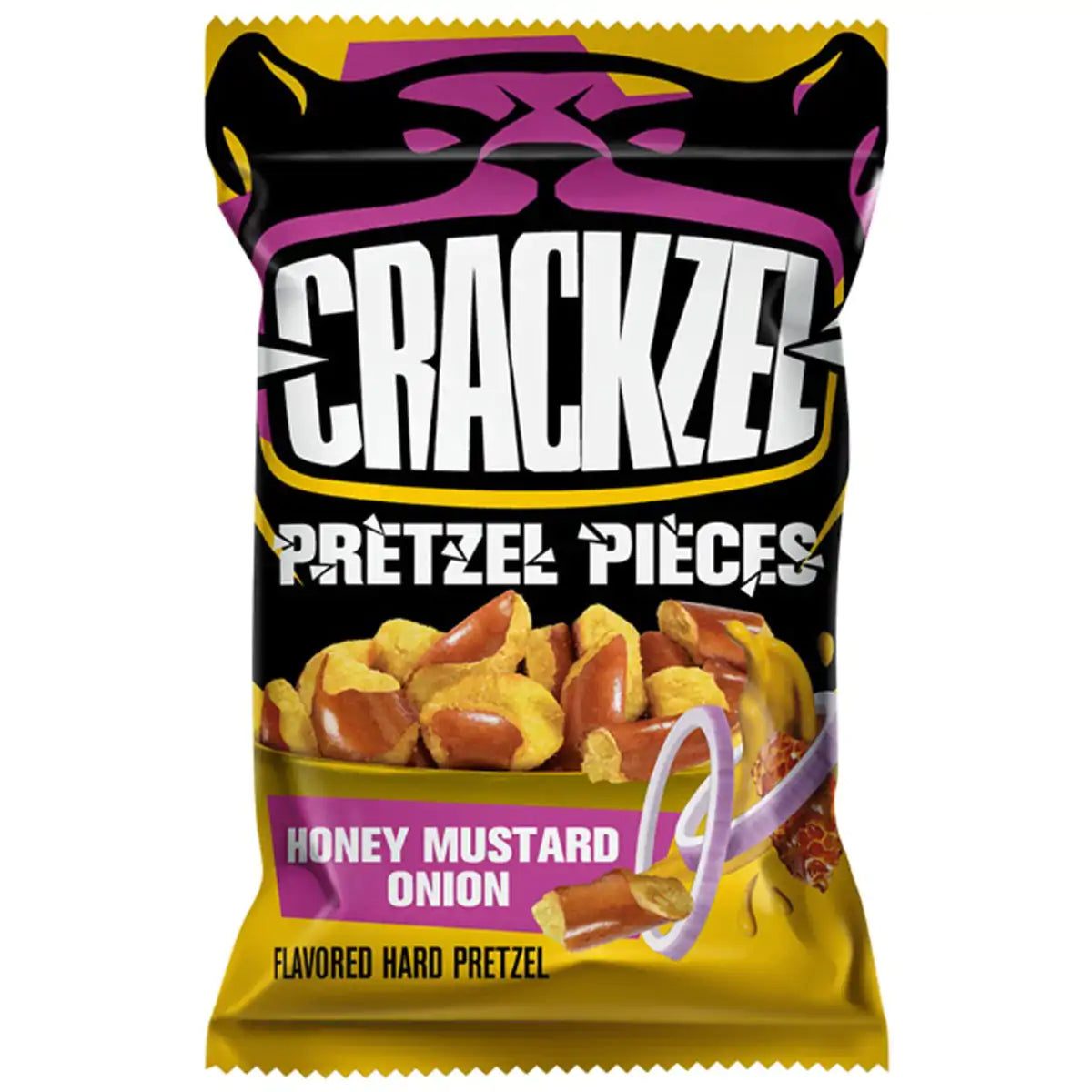 Crackzel Honey Mustard Onion Pretzel Chips 85g - 24 Stück, Stückpreis: 1,19€