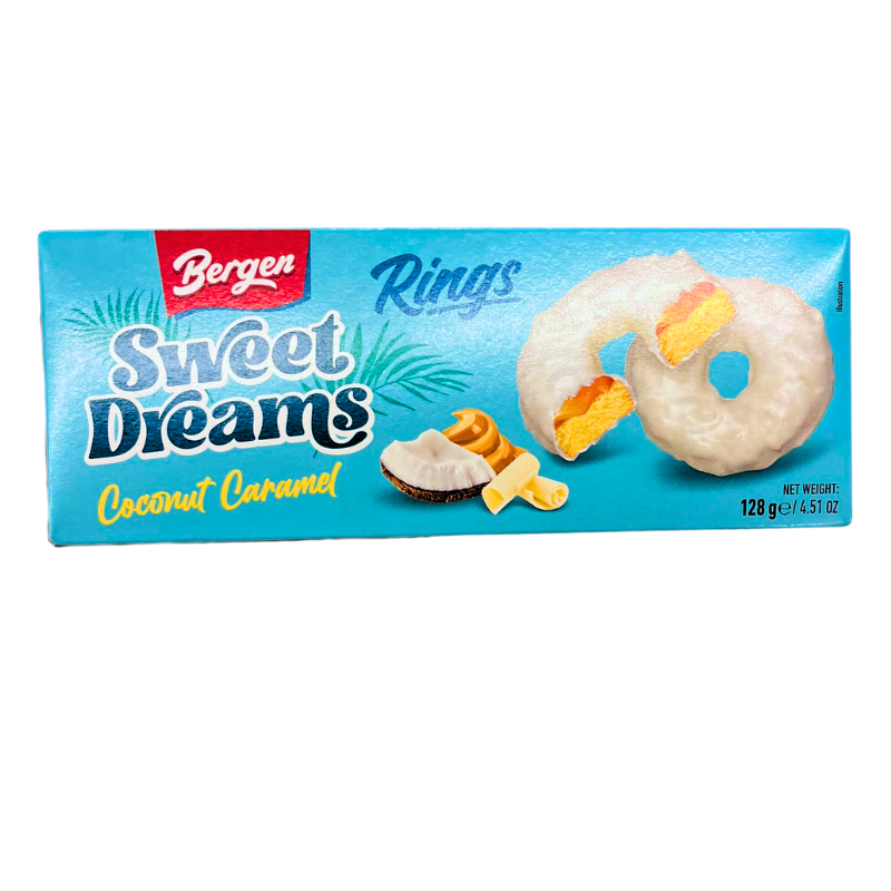 18 St. Bergen Rings Caramel & Coconut 128g / Stückpreis: 1,19€