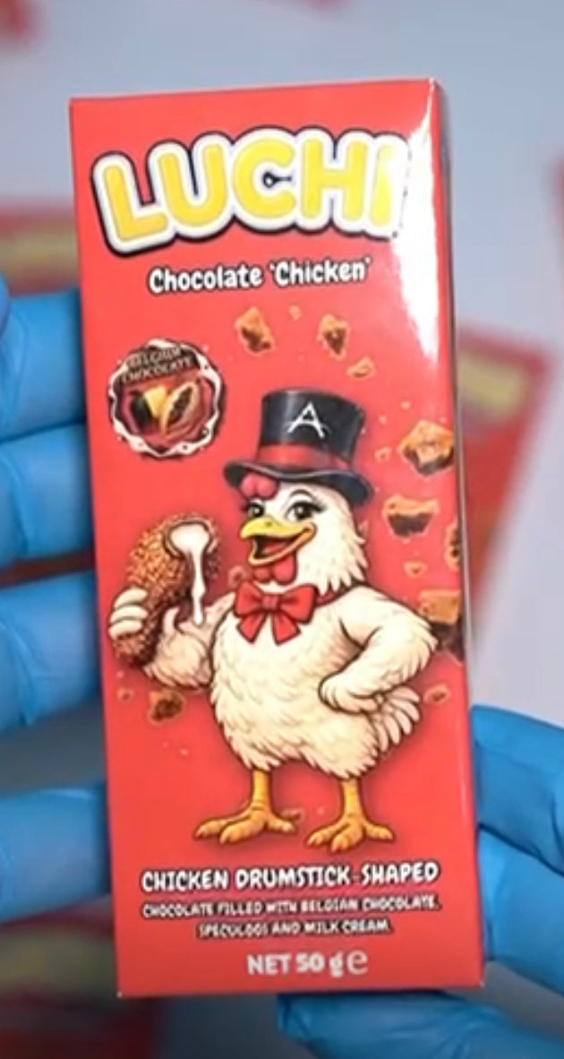 Luchi Milk Cream Filled Chicken Chocolate 50g - My Candytown