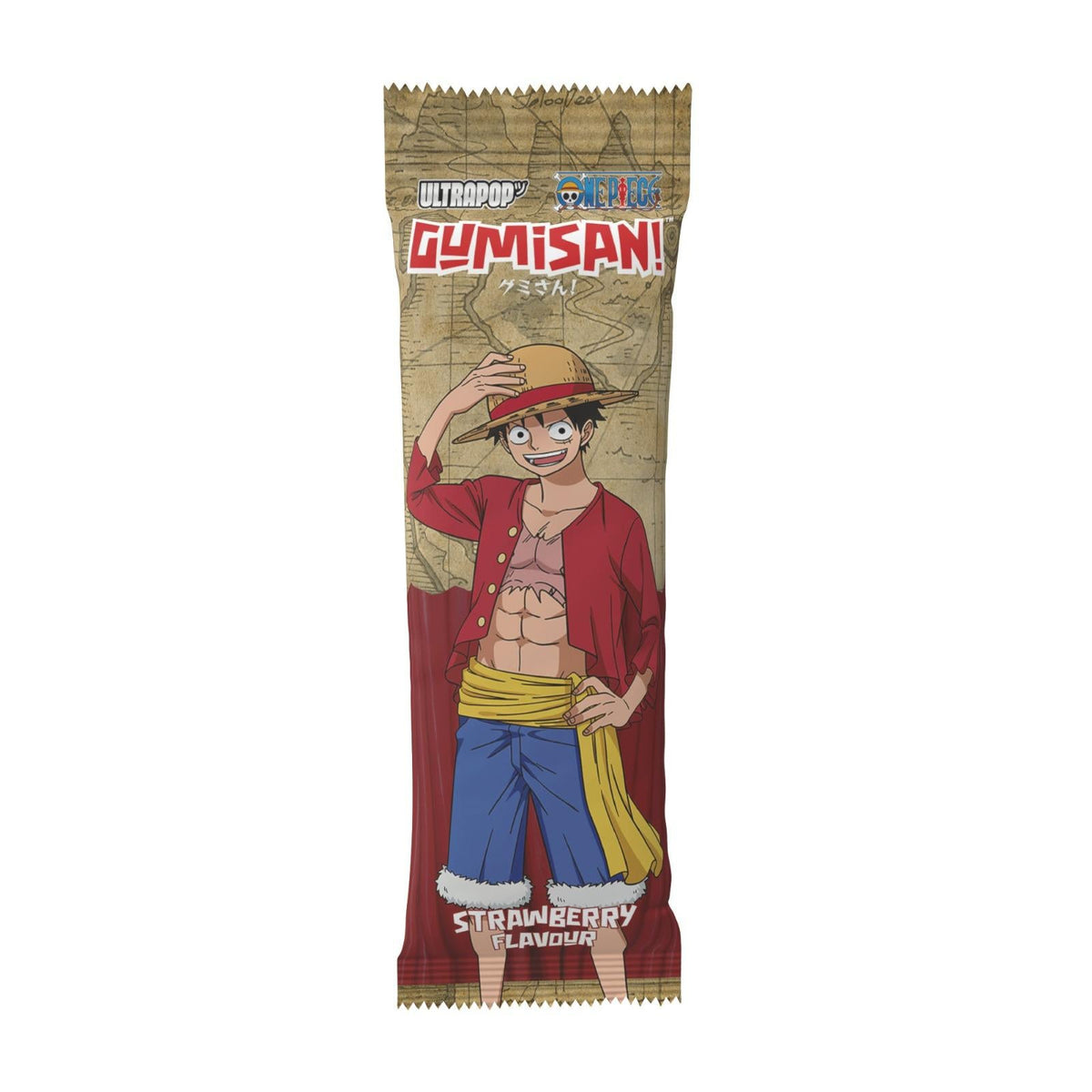 Gumisan One Piece Luffy Strawberry Laces Candies 75g - My Candytown