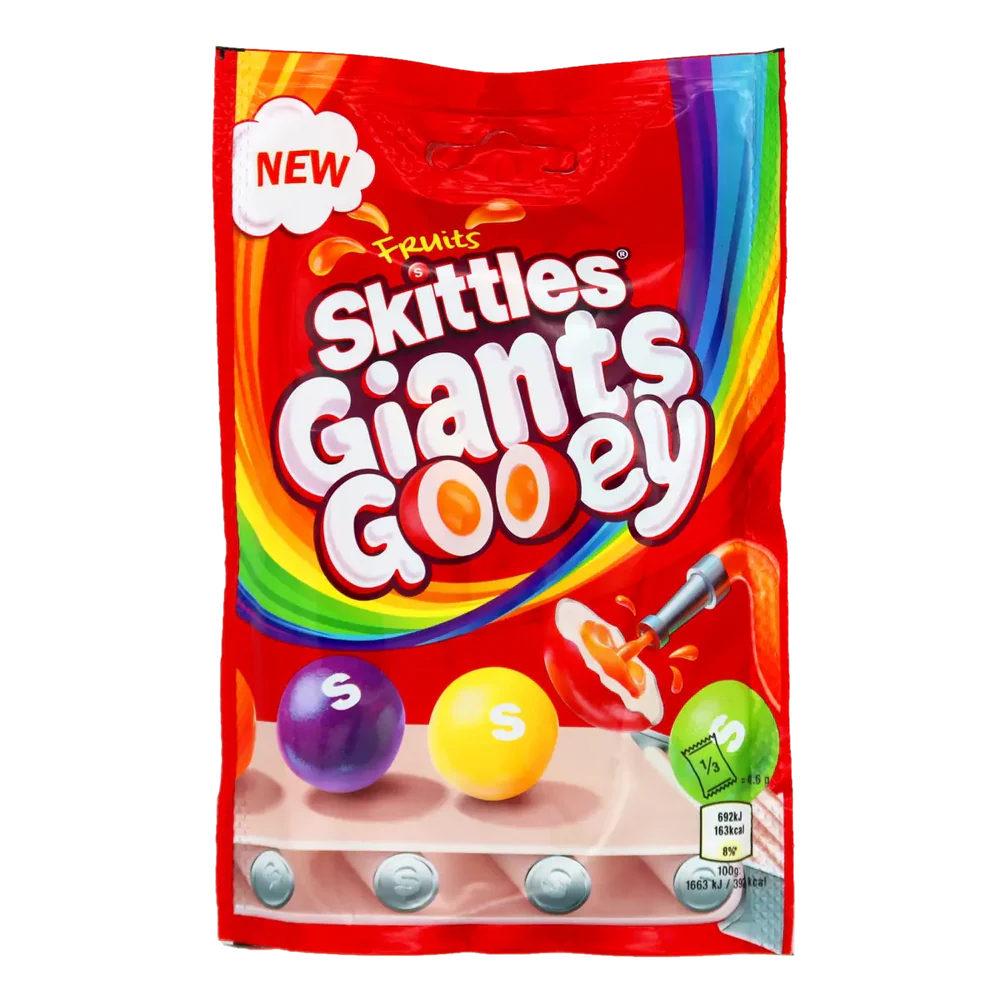Skittles Giants Gooey 125g ( 30 Stk.)/ Stückpreis: 1,75€