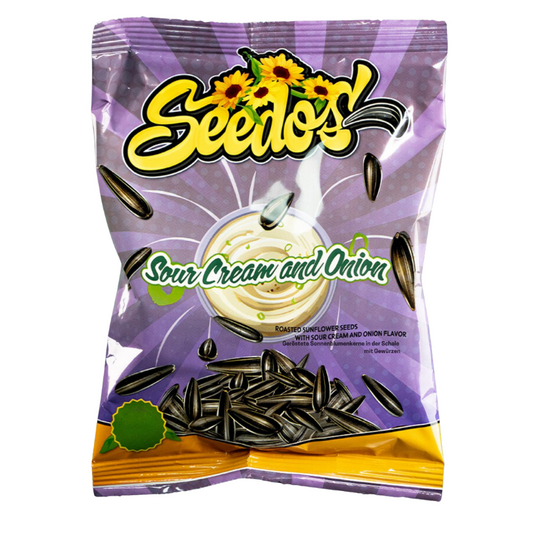 42 St. Seedos Sonnenblumenkerne Sour Cream and Onion 120g / Stückpreis: 1,19€