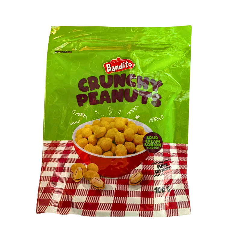 Crunchy Peanuts Sour Cream & Onion Flavour 100g 31.08.26