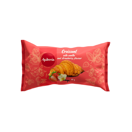 Agiberia Croissant Vanille & Erdbeere 60 g - My Candytown
