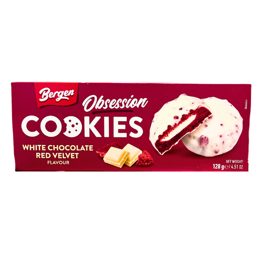 18 St. Bergen Obsession Red Velvet Cookies 128g / Stückpreis: 1,19€