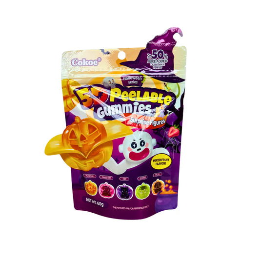 Cokoc Peelable Gummies Mixed Fruit Halloween 60g 50 Stk.) / Stückpreis: 1,40€
