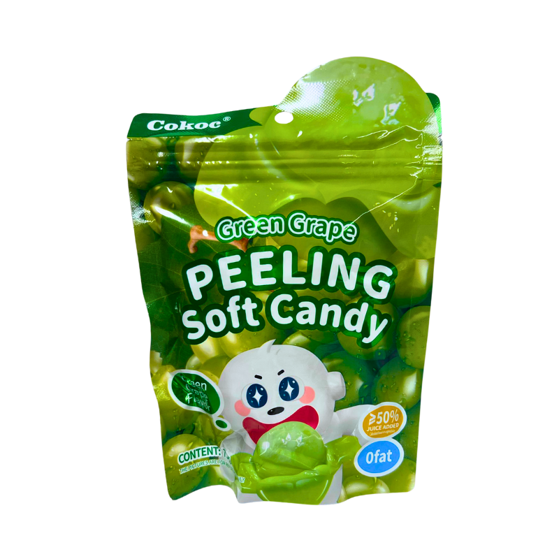 Cokoc Green Grape Peeling Soft Candy 75g - My Candytown