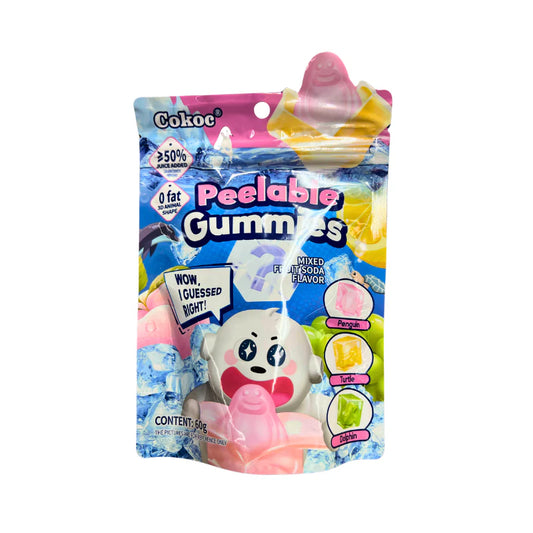 Cokoc Peelable Gummies Mixed Fruit Soda 60g (50 Stk.) / Stückpreis: 1,40€