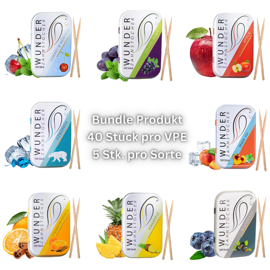 40 St. Wunder Zahnstocher -  (Mixed Aufsteller) / Stückpreis: 2,99€
