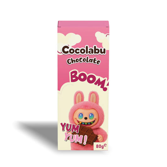 Cocolabu Chocolate Boom! Yum Yum! – Himbeer Angel Hair mit Pistaziencremefüllung 80 g ( 48 Stk.)/ Stückpreis: 1,99 €