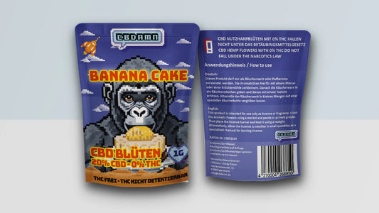 CBDamn - CBD Blüten Banana Cake 1 g Tüte | Stückpreis: 3,20€