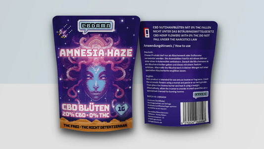 CBDamn - CBD Blüten Amnesia Haze 1 g Tüte | Hochwertige CBD Blüten für Entspannung und Genuss