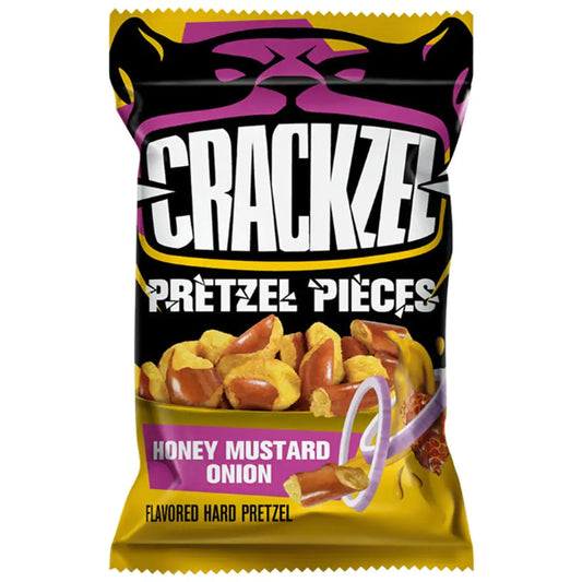 24 St. Crackzel Honey Mustard Onion Pretzel Chips 85g / Stückpreis: 1,19€