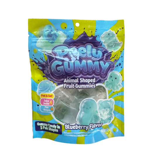 Peely Shaped Fruit Gummies - Blueberry Flavor 60g