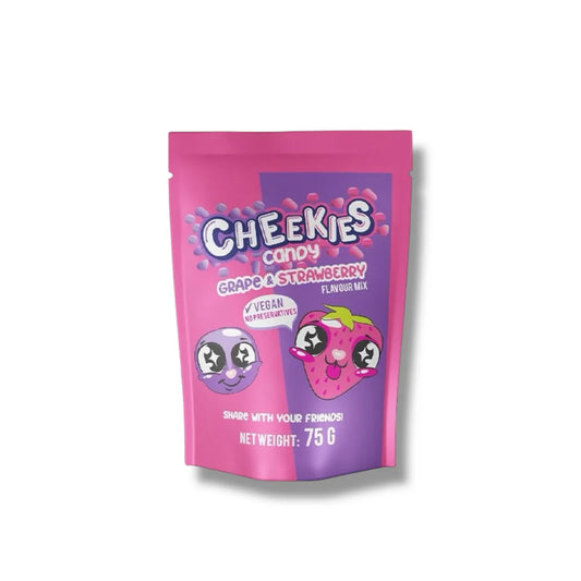 Cheekies Candy Grape & Strawberry 75g( 23 Stk.) / Stückpreis: 0,95€