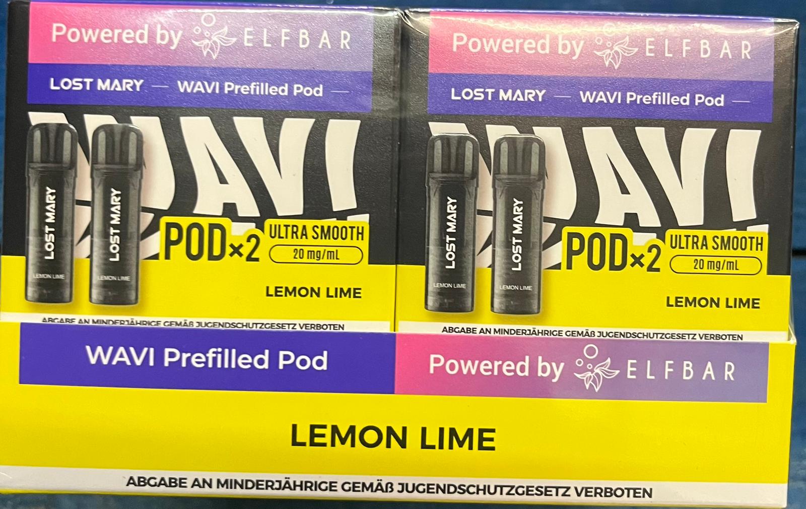 Elfbar Lost Mary WAVI - Lemon Lime -  20mg Nikotin 2er Pack - My Candytown