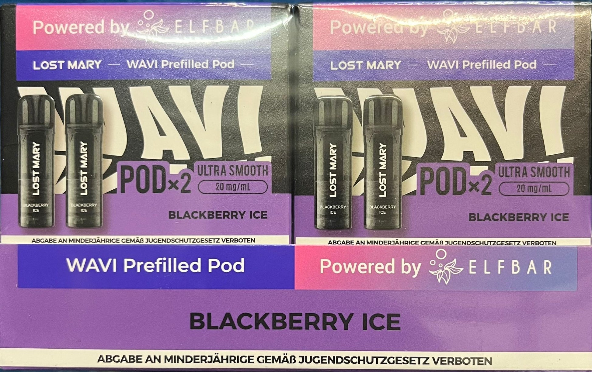 Elfbar Lost Mary WAVI Blackberry Ice 20mg Nikotin 2er Pack - My Candytown