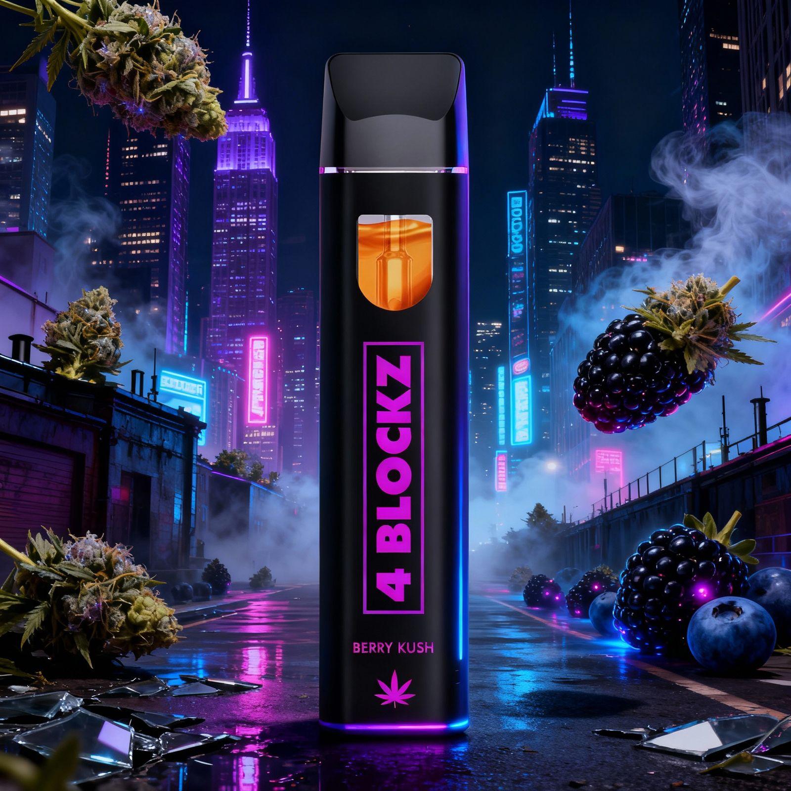 4 Blockz H3BTA Vape - Berry Kush 1ml - My Candytown