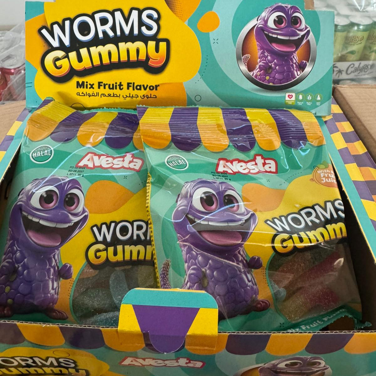 Avesta Worms Gummy - Mix Fruit Flavor 80g