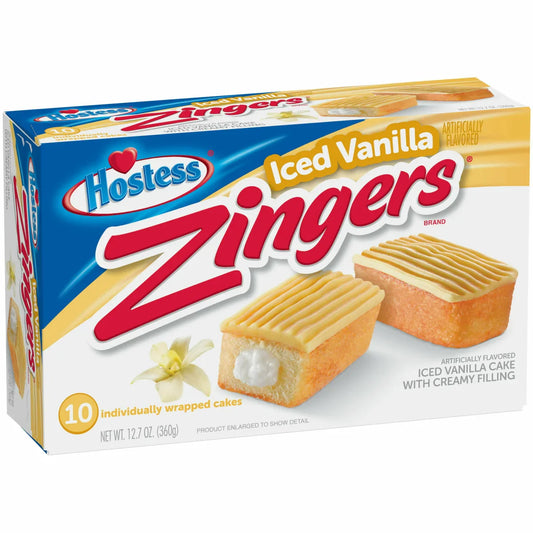 Hostess - Zingers Iced Vanilla 360 g (10 Stk.) / Stückpreis: 5,19€