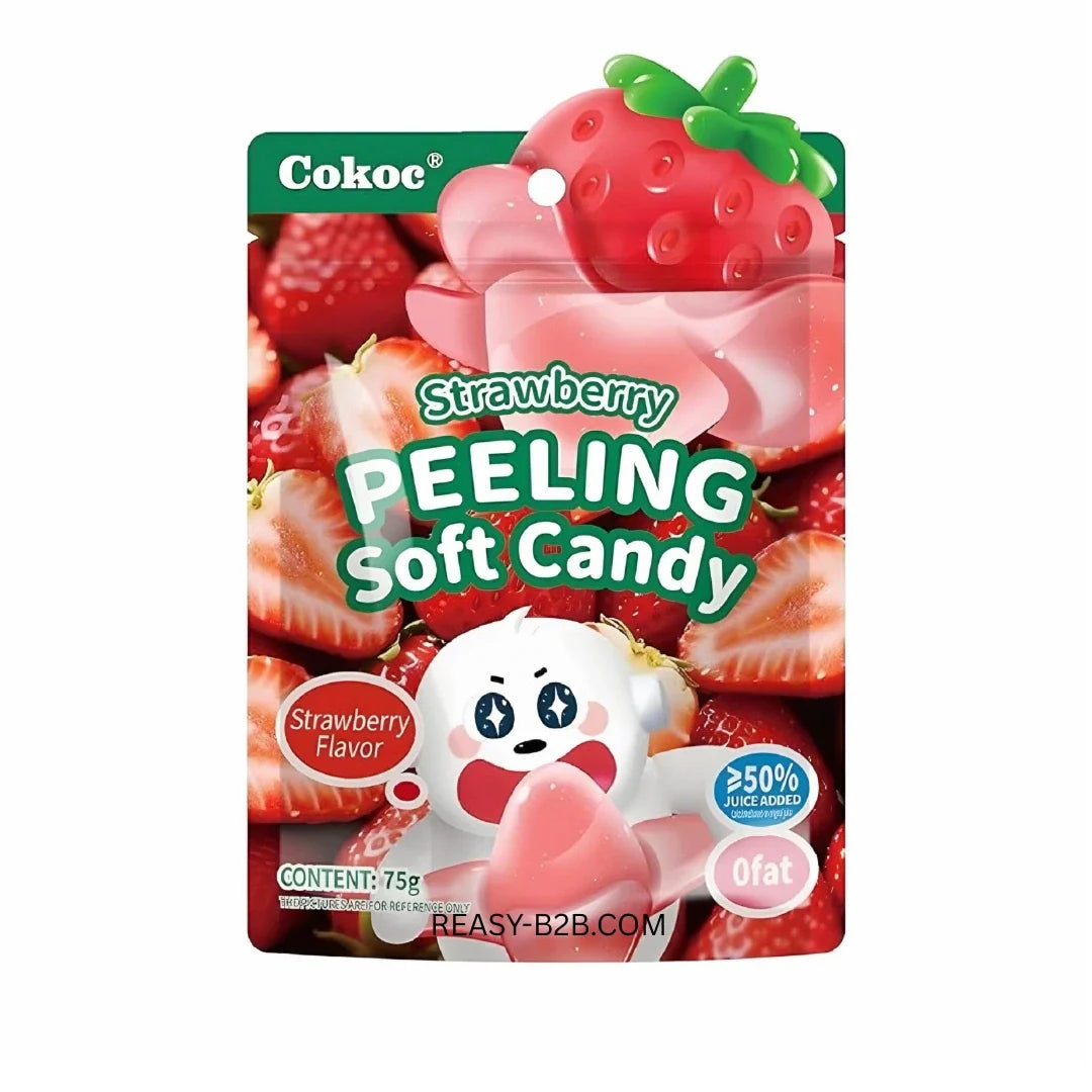 Cokoc Peeling Soft Candy Strawberry 75g - My Candytown