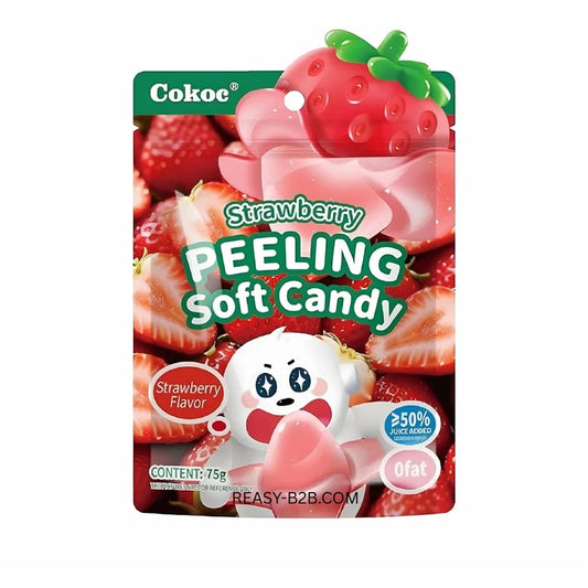 Cokoc Peeling Soft Candy Strawberry 75g - My Candytown