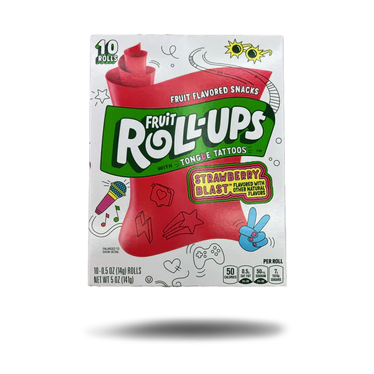 10 St. Fruit Roll-Ups Strawberry Blast 10-Pack (141g) / Stückpreis: 3,85€