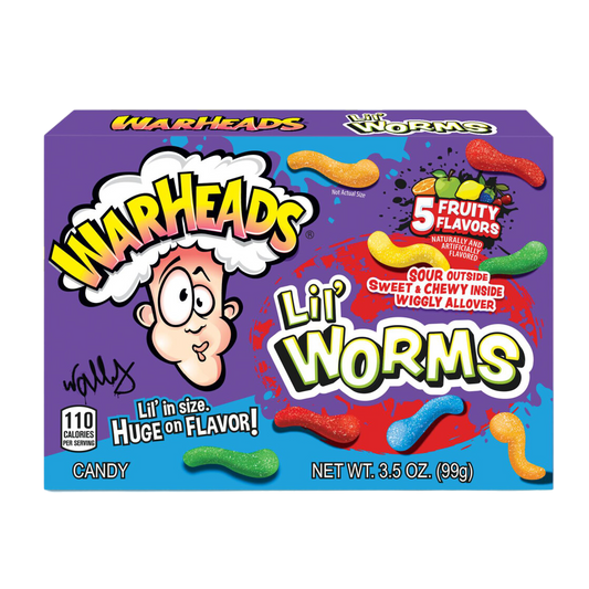 12 St. Warheads Lil' Sour Worms 99g / Stückpreis: 1,59€