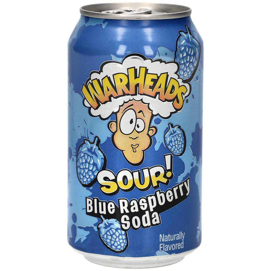 Warheads Sour! Blue Raspberry Soda 330ml (24 Stk.)/ Stückpreis: 1,09€