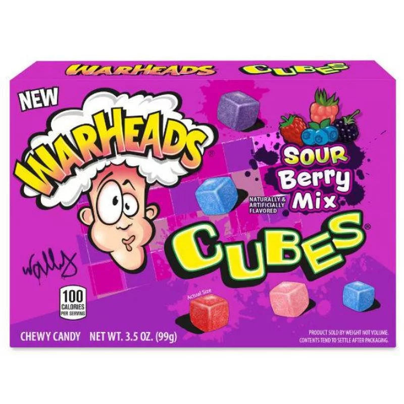Warheads Cubes - Sour Berry Mix 99g mhd 01/26